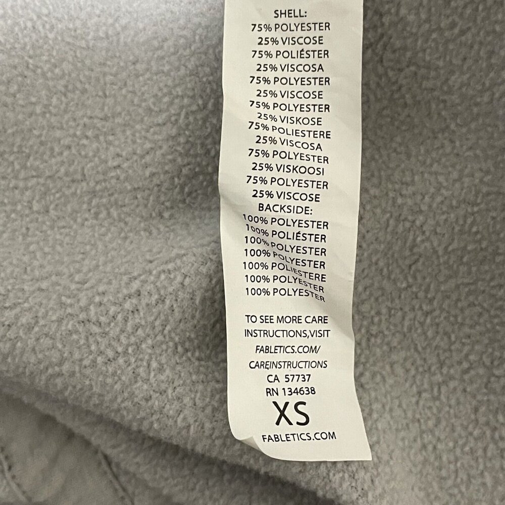 Fabletics Size XS Gray Open Cardigan Jacket With Cinched Waist - Picture 6 of 9